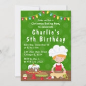 Invitation Christmas Baking Anniversaire Red Hair Boy Invitat (Devant)