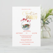 Invitation Christmas Ball Retro Car Compagnie (Debout devant)