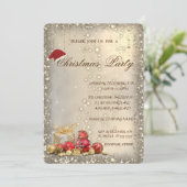 Invitation Christmas Balls présente Parties scintillant Noël (Debout devant)