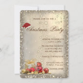 Invitation Christmas Balls présente Parties scintillant Noël (Devant)