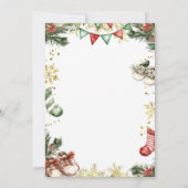 Invitation Christmas Bear Santa Baby Gender Reveal (Dos)