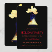 Invitation Christmas Bell Vintage Élégant Chic (Devant / Derrière)