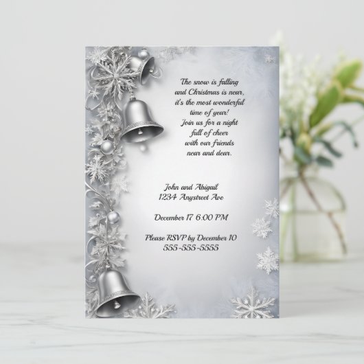 Invitation Christmas Bells (Debout devant)