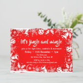 Invitation Christmas Bells Jingle et Mingle Christmas Party (Debout devant)