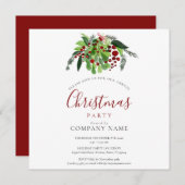 Invitation Christmas Berries Bureau d'affaires Fête (Devant / Derrière)