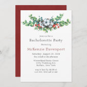 Invitation Christmas Berries Cotton Bachelorette Party (Devant / Derrière)