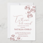 Invitation Christmas Berries Elegant Holiday Wedding (Devant)