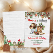 Invitation Christmas Boot and Bling Disco Adulte Anniversaire