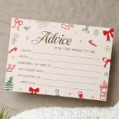 Invitation Christmas Bridal Shower Advice for the Bride Card