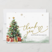 Invitation Christmas Bridal Shower Thank You Card (Devant)
