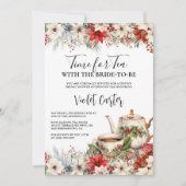 Invitation Christmas Bridal Tea Party Bridal Shower Holiday (Devant)