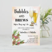 Invitation Christmas Bubble & Brews Couples Douche (Debout devant)