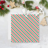 Invitation Christmas Candy Cane Peppermint Red Green Party