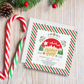 Invitation Christmas Candy Cane Peppermint Red Green Party