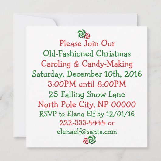 Invitation - Christmas Candy l (Dos)