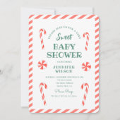 Invitation Christmas Candy Sweet Baby Baby shower (Devant)