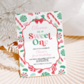 Invitation Christmas Candy Sweet Un premier anniversaire