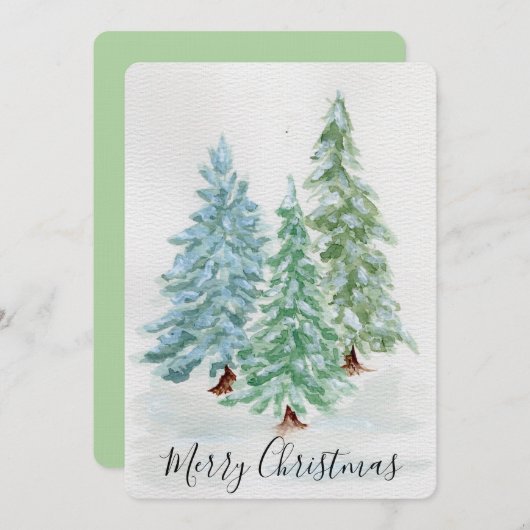 Invitation Christmas Card (Devant / Derrière)