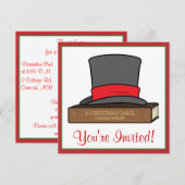 Invitation Christmas Carol et English Top Hat Party (Devant / Derrière)