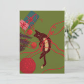 Invitation Christmas Cat Tangle – Festive Kitty Playtime (Debout devant)