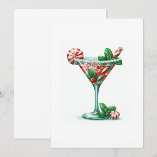 Invitation christmas cocktail (Devant / Derrière)