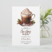 Invitation Christmas coffee brunch (Debout devant)