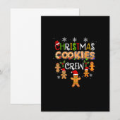 Invitation Christmas Cookie Baking Crew Funny Pajamas Famille (Devant / Derrière)