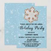 Invitation Christmas Cookie Company Fête de Vacances Blue nei (Devant / Derrière)