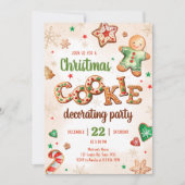 Invitation Christmas Cookie Decorating Christmas Party (Devant)