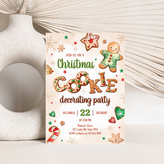Invitation Christmas Cookie Decorating Christmas Party