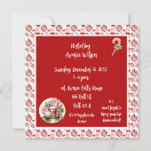 Invitation Christmas Cookie Exchange et Tea Party (Dos)