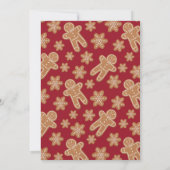 Invitation Christmas Cookie Exchange Gingerbread Bourgogne (Dos)