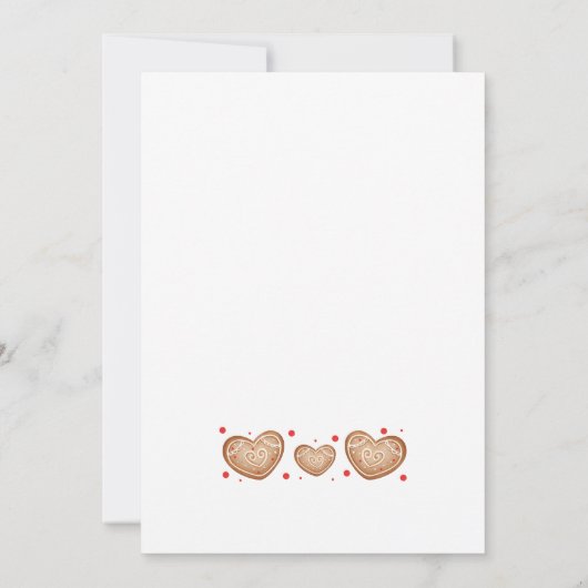 Invitation Christmas Cookie Exchange Gingerbread Rouge Simple (Dos)