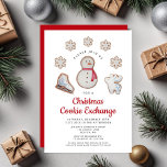 Invitation Christmas Cookie Exchange Party Cute Snowman<br><div class="desc">Soirée de Noël personnalisée Cookie Exchange Party Cute Snowman Invitation.</div>