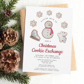 Invitation Christmas Cookie Exchange Party Cute Snowman