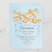 Invitation Christmas Cookie Garland Cookie Exchange (Devant / Derrière)