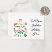 Invitation Christmas Cookie Swap 2023 (Devant/Arrière en situation)