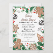Invitation Christmas Cookie Swap Baking Spirits Bright (Devant)