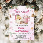 Invitation Christmas Cookie Two Sweet 2nd Birthday Party
