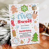 Invitation Christmas Cookie Two Sweet 2nd Birthday Party