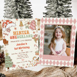 Invitation Christmas Cookie Winter Onederland Fête d'annivers<br><div class="desc">Noël Cookie hiver Onederland Anniversaire Fête Invitation</div>