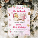 Invitation Christmas Cookie Winter Onederland Fête d'annivers<br><div class="desc">Noël Cookie hiver Onederland Anniversaire Fête Invitation</div>
