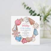 Invitation Christmas Cookie Wreath Holiday Cookie Exchange (Debout devant)