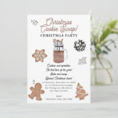 Invitation Christmas Cookies Holiday Baking Cookie Swap (Debout devant)