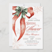 Invitation Christmas Coquette Merry Little Bridal Shower (Devant)