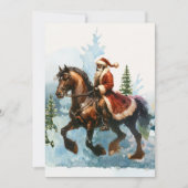 Invitation Christmas Cowboy Père Noël (Devant)