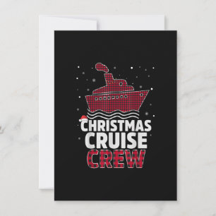Invitation Christmas Cruise Crew Buffalo Santa Hat Noël