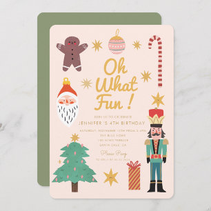 Invitation Christmas Cute Quel anniversaire amusant