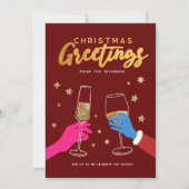 Invitation Christmas Dink Colorée Bold Party (Devant)