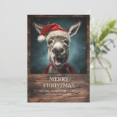 Invitation Christmas Donkey (Debout devant)